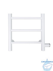 Полотенцесушитель водяной Санприз Аврора П5 60х30 (боковое подключение 50 см) (белый матовый)