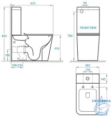 Унитаз напольный Koller Pool Kvadro KR-0675-RC-C (с сиденьем Soft Close (микролифт) ) без бачка