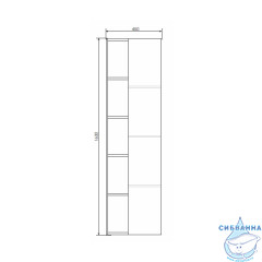 Шкаф-колонна Comforty Турин 45 дуб бежевый