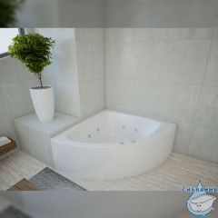 Акриловая ванна Aquatek Юпитер 150х150 с каркасом