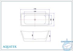 Акриловая ванна Aquatek Верса 178x80 AQ-4880 с ножками