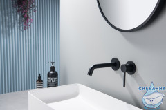 Смеситель для раковины встраиваемый Timo Saona 2372/03SM (черный матовый)