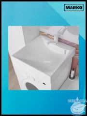 Раковина на стиральную машину 60х60 см Marko Твист