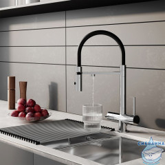 Смеситель для кухни с фильтром и гибким изливом, хром, Ace, IDDIS, ACESBFFi05