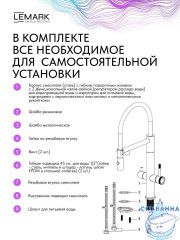 Смеситель для кухни Lemark Зенит LMF-1676S-SSN (нержавеющая сталь)