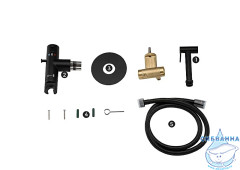 Смеситель с гигиеническим душем Gappo G7290-6 (черный матовый)