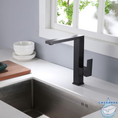 Смеситель для кухни Abber Daheim  AF8214B (черный матовый)