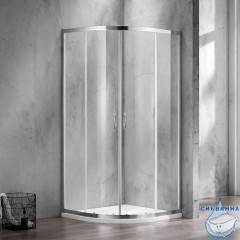 Душевое ограждение Azario Milton 100x100 профиль серебро, стекло прозрачное AZ-ND2142 1000 (без поддона)