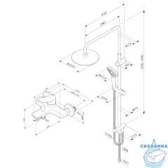 Душевая система AM.PM X-Joy 220 1 режим F42885A14 (чёрный матовый)