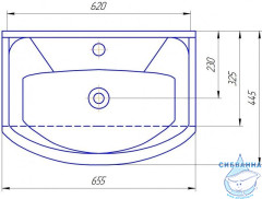 Мебельная раковина Aqwella Элеганс 65 см