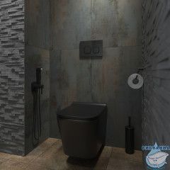 Кнопка смыва Iddis Uniglass UNG01GBi77 черный матовый