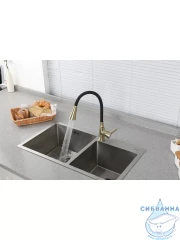 Смеситель кухни Frap F4044-3 (сатин золотой)