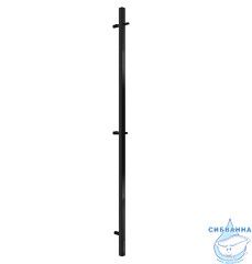 Полотенцесушитель электрический Terminus Uno 3х160 квадратная (с возможностью скрытого подключения) (черный матовый)