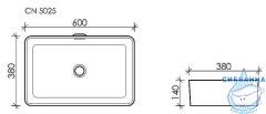  Раковина на столешницу 60 см Ceramicanova Element CN5025