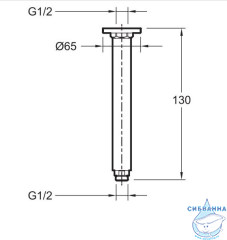 Держатель верхнего душа Jacob Delafon E15398-CP