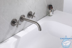 Смеситель для раковины встраиваемый Abber Wasser Kreis AF81121NG (никель)