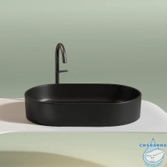  Раковина на столешницу 61 см Ceramicanova Element CN6048MB (черный матовый)