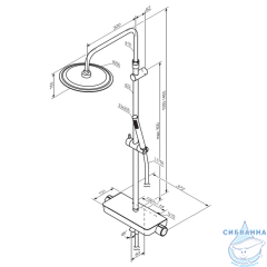 Душевая система Damixa Scandinavian Pure 936760300  (черный матовый)