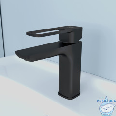 Смеситель для раковины Iddis Slide SLIBL00i01 (без донного клапана) (черный матовый)