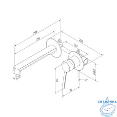 Встраиваемый смеситель для умывальника, белый матовый, Odda, IDDIS, ODDWT00i65