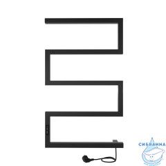 Полотенцесушитель электрический Indigo Sparta (с таймером) 50х80 черный муар (с возможностью скрытого подключения, подключение R)