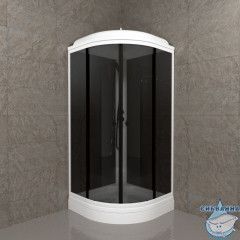 Душевая кабина Тритон Грей-Блк 90x90 А профиль белый, стекло грей Щ0000067302