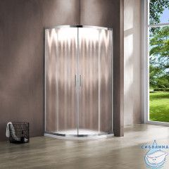 Душевое ограждение Vincea Garda 90x90 профиль хром, стекло шиншилла VSQ-1G900CH