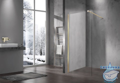 Walk-in Vincea Walk In HS 80 профиль брашированное золото, стекло прозрачное VSW-1H800CLG