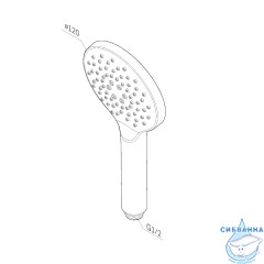 Лейка для душа Am.Pm Like 110 F0280000 3 режимa (хром)