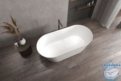 Ванна из искусственного камня ABBER Stein 170x80 AS9605 белая матовая