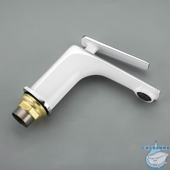 Смеситель для раковины Frap F1058 (хром/белый)