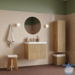 Тумба с умывальником подвесная, 60 см, светлый дуб, Билд (Bild) 2.0, IDDIS, BIL60V1i95K подходит умыв. 4516000i28