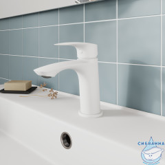 Смеситель для раковины Milardo Rora RORWT00M01 (без донного клапана) (белый матовый)