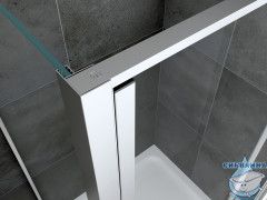 Душевое ограждение ABBER Sonnenstrand 80x70 профиль хром, стекло прозрачное AG04080-S70 (без поддона)