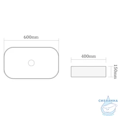 Раковина на столешницу 60 см SantiLine SL-1017MB