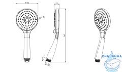Ручной душ Aquatek 3 режима AQ2003MB (черный матовый)