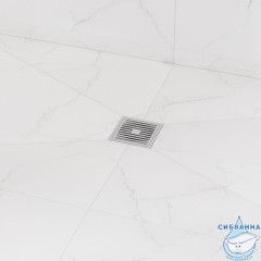 Трап душевой, вертикальный выпуск, сухой затвор, 10х10см, хром матовый, IDDIS, 980CV10SB3DDZ