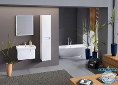 Тумба Dreja Tiny 45 белый глянец с раковиной Мини 50