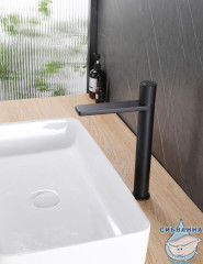  Смеситель для раковины ABBER Rund AF8711B (без донного клапана) (черный матовый)