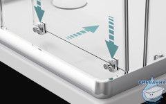 Душевое ограждение Radaway Premium Plus A 1900 80x80 профиль хром, стекло прозрачное 30413-01-01N (без поддона)