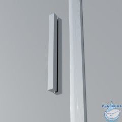 Дверь в нишу Vincea Софт 130 профиль хром, стекло прозрачное VDS-3SO2130CL
