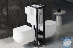 Двойная инсталляция ABBER AC0106 для двух подвесных унитазов