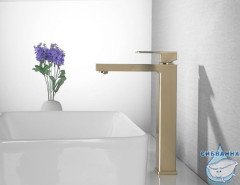 Смеситель для раковины Abber Daheim AF8211G  (без донного клапана) (золото)