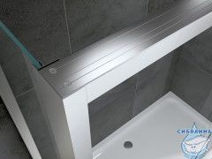 Душевое ограждение ABBER Komfort 170x100 профиль хром, стекло прозрачное AG93170-S102 (с доводчиком) (без поддона)