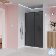 Дверь в нишу Veconi Эво 170 профиль графит, стекло тонированное E1-GR-170-12-C9