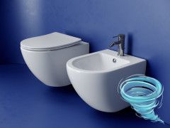 Унитаз подвесной безободковый, смыв торнадо Ceramicanova Metropol Rimless CN4002T с сиденьем быстросъемным Soft Close (микролифт)