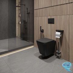 Унитаз подвесной безободковый Lemark Florex 9612002 с сиденьем быстросъемным Soft Close (микролифт)