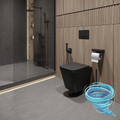 Унитаз подвесной безободковый Lemark Florex 9612002 с сиденьем быстросъемным Soft Close (микролифт)