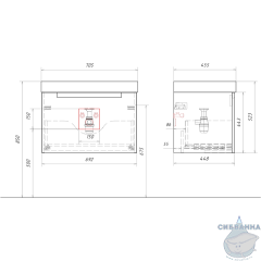 Тумба под раковину Aqwella Vancouver 70 см VAN01071
