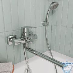 Смеситель для ванны с длинным изливом, хром глянцевый, Poli, Milardo, POLSB00M10